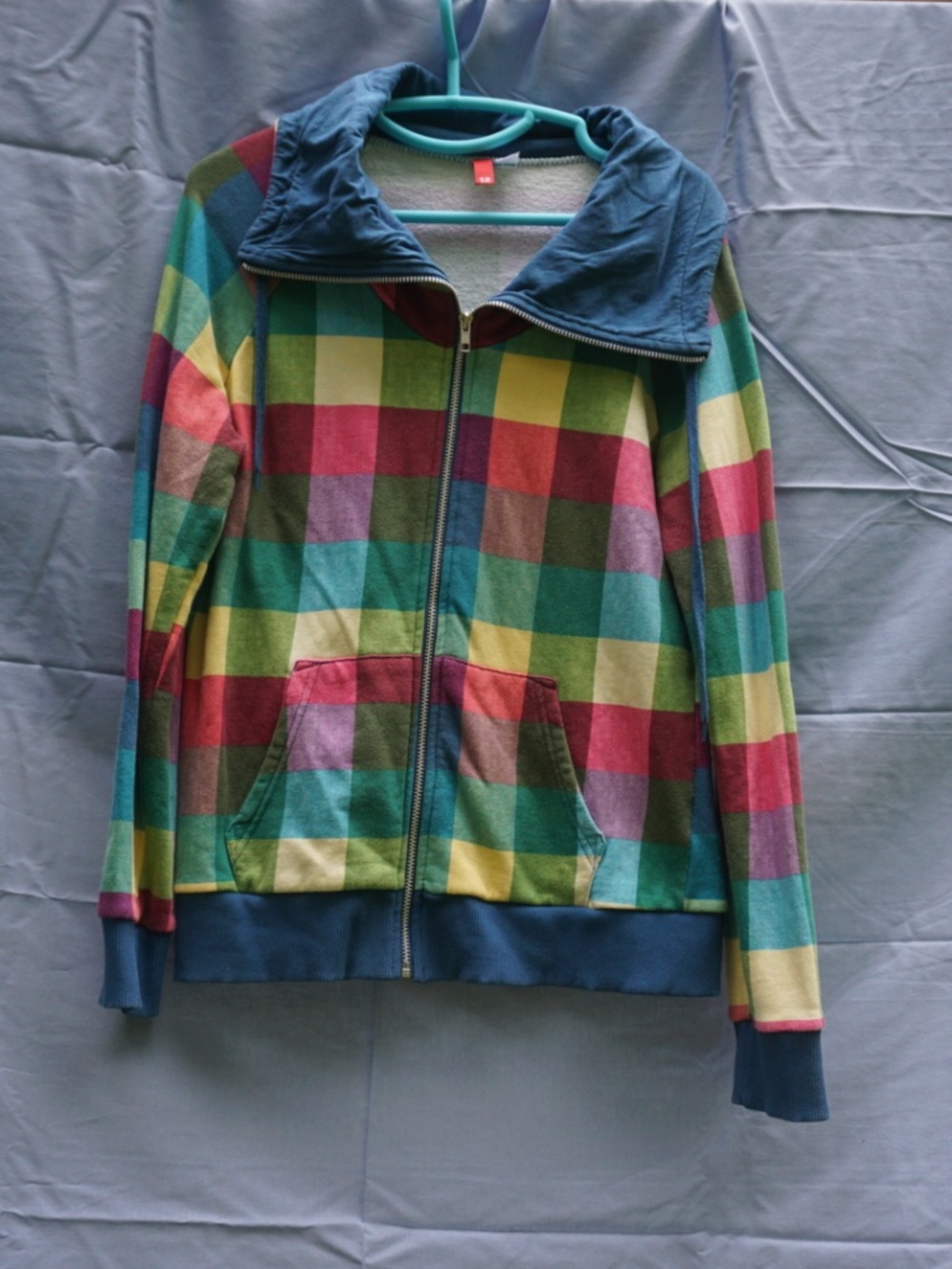 H&M Fleece Plaid Full Zip Jacket